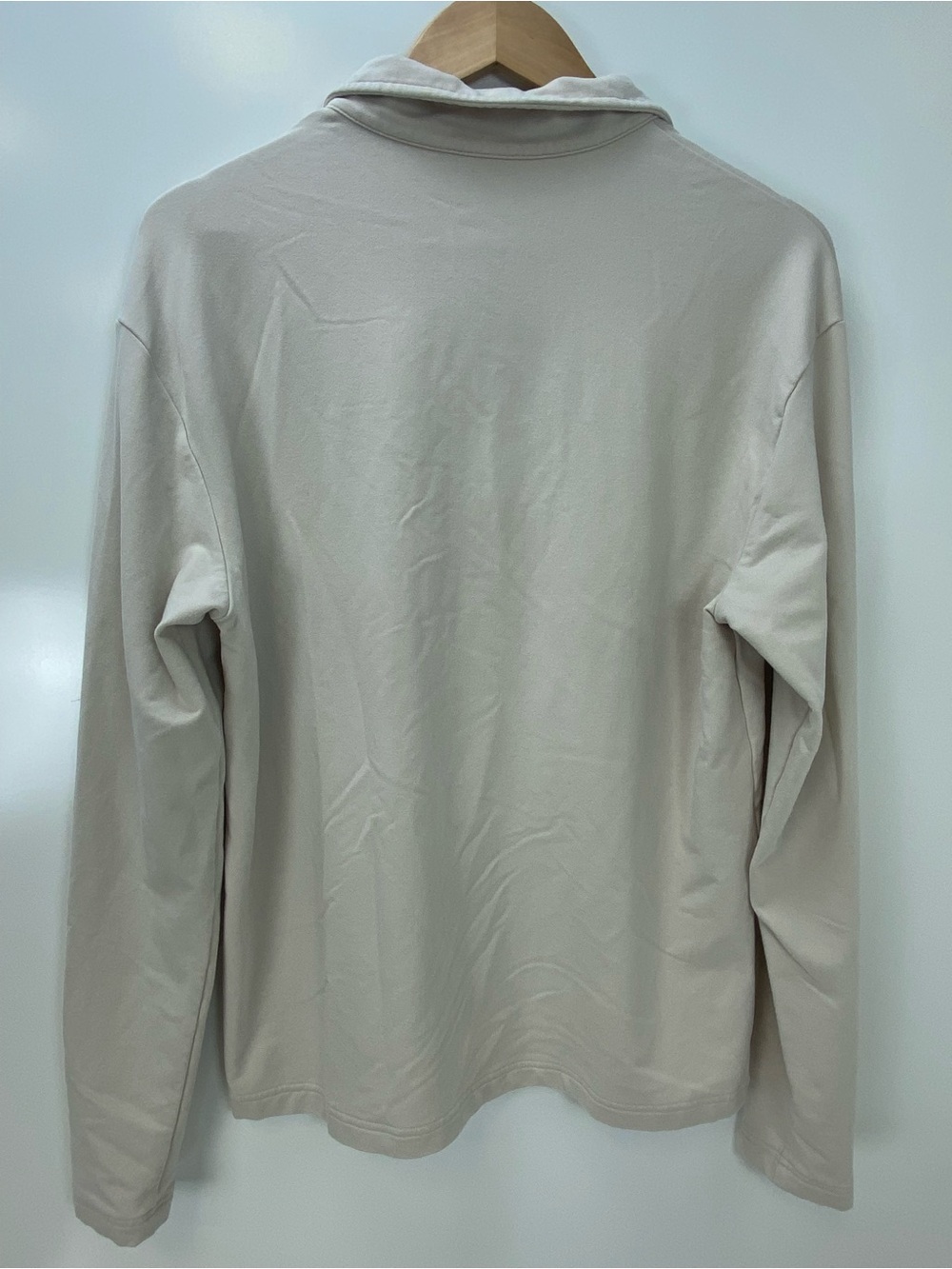 ALO Yoga Men's Beige Quarter-Zip Pullover - Picture 3 of 5